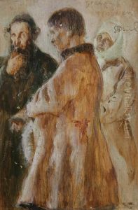 Rabbiner Im Gesprach Mit Einem Paar Rabbiner Im Gesprach Mit Einem Paar