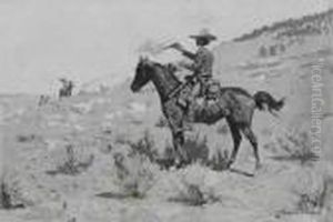 "he Was The Law" (billy The Kid) by Frederic Remington