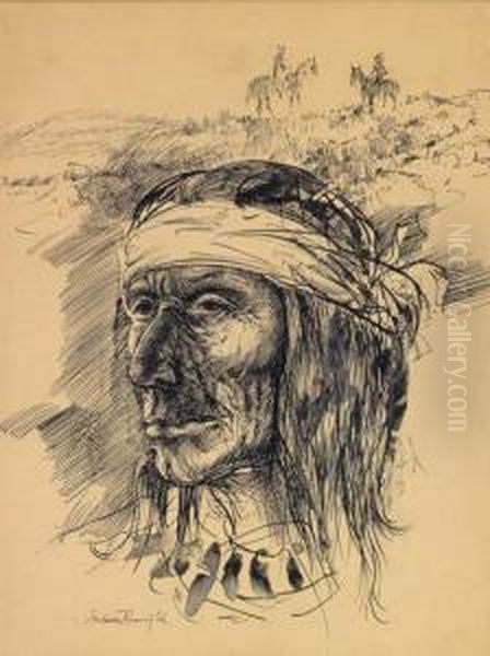 Portrait Of A Native American. - view 1