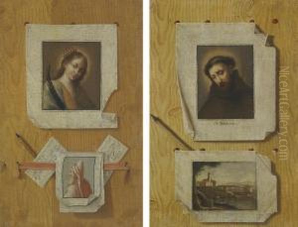 Two Trompe L'oeil Still Lifes - view 1