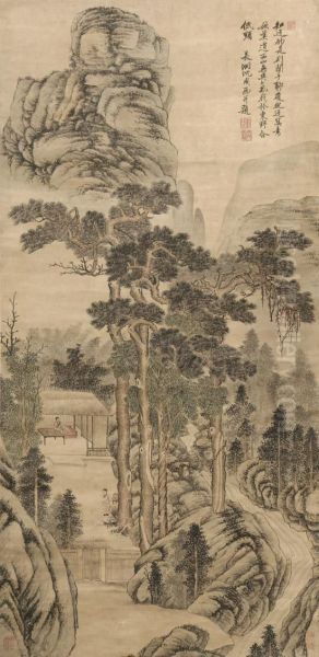 Mountain Landscape With A Dignitary In A Hut - view 1