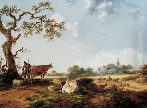 Landschaft Mit Hirten by Fredericus Theodorus Renard