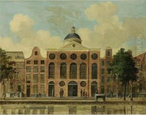Amsterdam: A View Of The De Duif Church On The Prinsengracht by Fredericus Theodorus Renard