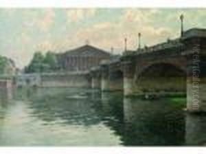 La Chambre Des Deputesvue De La Seine by Alfred Renaudin