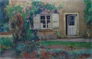 Maison Au Rosier Grimpant by Rene Camille Juste Rene-Just