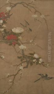 Flowering Branch And Bird by Ren Renfa
