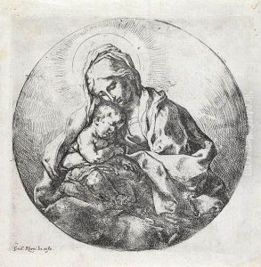 The Madonna And Child In The Round by Guido Reni