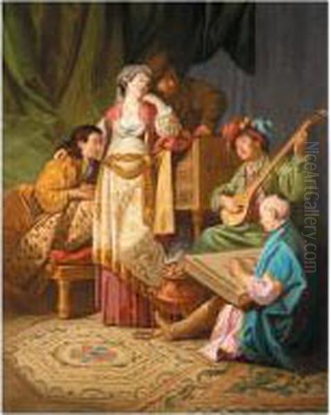 A Musical Concert, With Figures In Oriental Dress - view 1