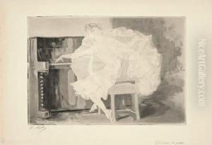 Danseuse Au Piano by Paul Renouard