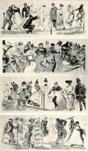Quatre Frises Mondaines - Scenes De Bal by Paul Renouard