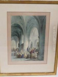 Interieur D'eglise by Charles Renoux