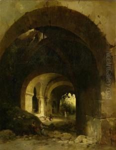 The Gateway With Figures by Charles Renoux