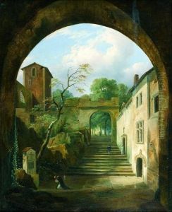 Un Chevalier Dans La Cour D'un Monastere