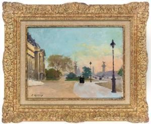 Avenue Alexandre Iii, Paris by Jules Ernest Renoux