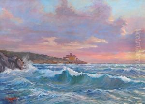 Veduta Della Costa Livornese by Renuccio Renucci