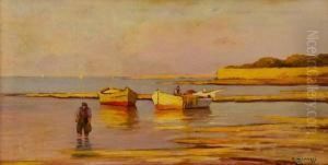 Barche E Pescatori by Renuccio Renucci