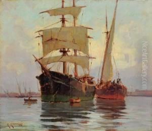 Porto Di Livorno by Renuccio Renucci