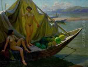 Boating On The Volga by Fjodor Ivanovitch Rerberg