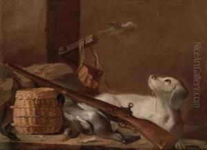 Natura Morta Venatoria Con Un Cane by Arcangelo Resani