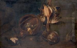 Nature Morte Aux Oiseaux Et Panier by Arcangelo Resani