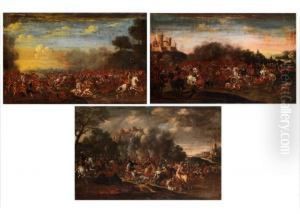 Folge Von Drei Schlachtenbildern by Pandolfo Reschi