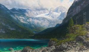 Vorderer Gosausee Mit Blick Auf Den Dachstein