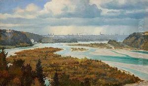 Blick Auf Munchen, Vonder Isar Aus Gesehen