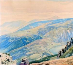 Weite Berglandschaft Mit Bergsee by Rudolf Reschreiter