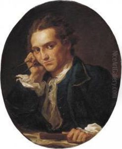 Portrait Of A Man, Said To Be Jacques Germain Soufflot by Jean Bernard Restout