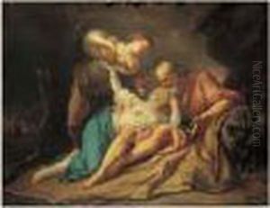 Loth Et Ses Filles by Jean Bernard Restout