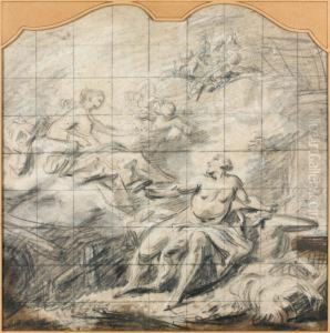 Venus Rend Visite A Vulcain Dans Sa Forge by Jean II Restout