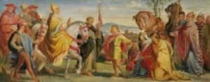 Begegnung Kaiser Heinrichs Iv.mit Papst Gregor Vii.in Canossa