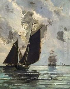 Segler Vor Hiddensee by Karl Lorenz Rettich