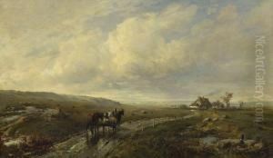 Weite Landschaft Mit Gehoft by Karl Lorenz Rettich