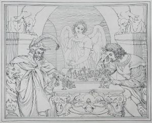 The Chess Players by Friedrich Moritz August Retzsch