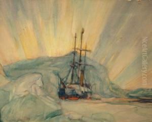 Ship Under The Aurora Borealis