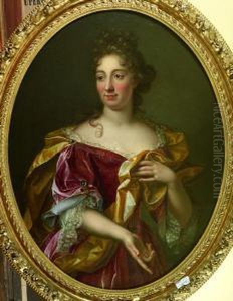 Portrait De Femme A La Robe Rouge
Toile Ovale - view 1