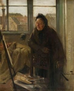 Meine Mutter Kommt Zu Besuch Ins Atelier. by Imre Revesz