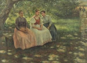 Tre Ragazze Sulla Panchina