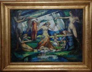 Nude Bathers by Franz Revesz-Ferryman
