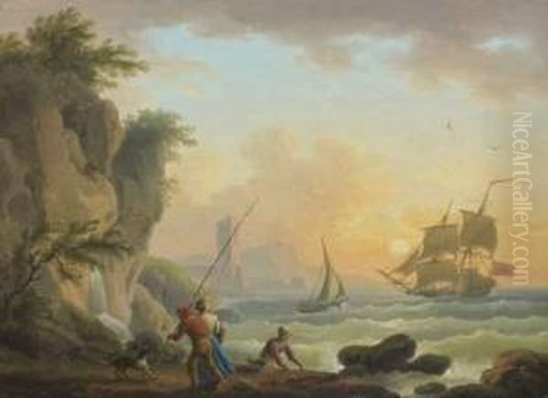 Pecheurs Sur Le Rivage - view 1