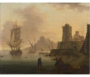 Pecheurs A L'entree Du Port. Pecheurs A L'entree Du Port.