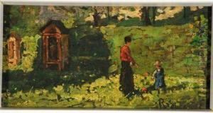 Paesaggio Con Figure by Enrico Reycend