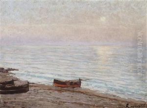 Sunset Over A Maritime Landscape by Enrico Reycend