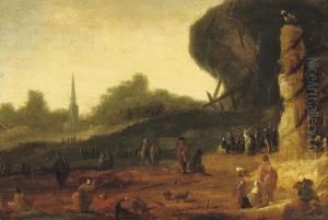 The Adoration Of The Golden Calf by Jansz Reynier