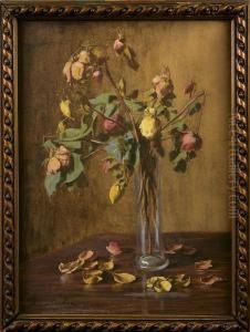 Roze W Szklanym Wazonie by Mieczyslaw Reyzner