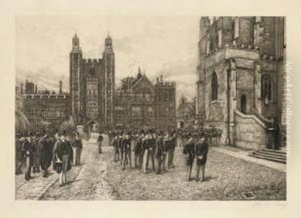 Eton: Absence, In School Yard; And The Wall Game - view 1