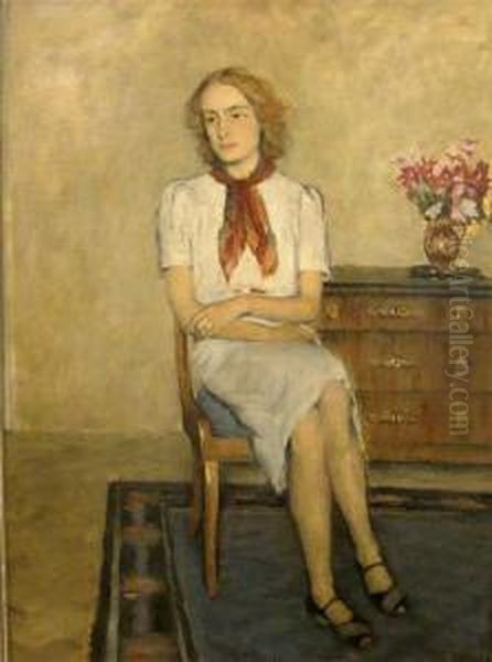 Junges Madchen - Figur In Weis - view 1