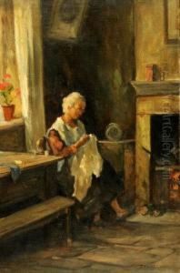 A Domestic Interior by Henry J. Rhodes