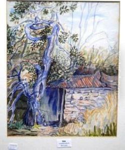 Bush Shack Landscape by Henry J. Rhodes
